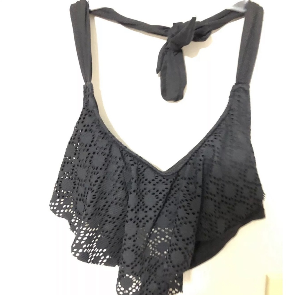 Bikini top Anna size small black with lace
